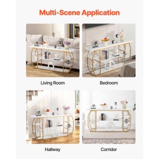 VEVOR Μοντέρνο Τραπεζάκι Κονσόλας με 3 Επίπεδα και Χρυσό Γεωμετρικό... VEVOR Μοντέρνο Τραπεζάκι Κονσόλας με 3 Επίπεδα και Χρυσό Γεωμετρικό...