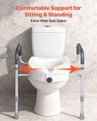 VEVOR Ανυψωτικό Καθιστικό Τουαλέτας με Λαβές για Ηλικιωμένους και Ά... VEVOR Ανυψωτικό Καθιστικό Τουαλέτας με Λαβές για Ηλικιωμένους και Ά...