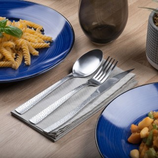 Villa dEste Home Σετ 24 Ανοξείδωτα Μαχαιροπήρουνα με Ανάγλυφη Ασημέ...