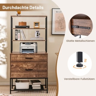 Πολυλειτουργικό Ντουλάπι Αρχείων με Ράφια, Συρτάρια και Βάση Εκτυπω... Πολυλειτουργικό Ντουλάπι Αρχείων με Ράφια, Συρτάρια και Βάση Εκτυπω...