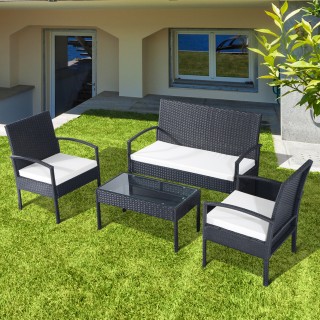 Outsunny Garden Lounge σε PE Rattan με τραπεζάκι σαλονιού, 2 πολυθρ... Outsunny Garden Lounge σε PE Rattan με τραπεζάκι σαλονιού, 2 πολυθρ...