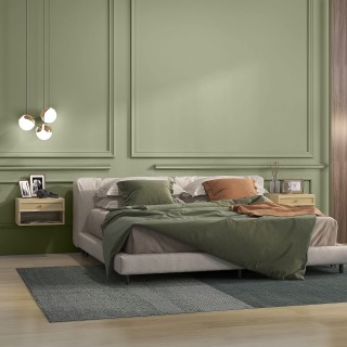 HOMCOM Σετ 2 κομοδίνα με συρτάρι και ανοιχτά ράφια σε σκανδιναβικό ...