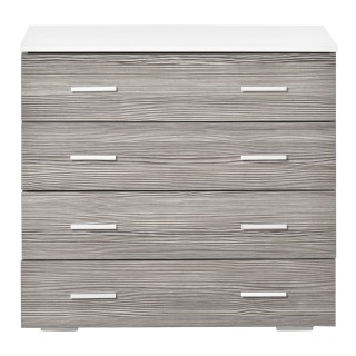 Συρταριέρα HOMCOM με 4 συρτάρια με χερούλια αλουμινίου και ξύλινη κ... Συρταριέρα HOMCOM με 4 συρτάρια με χερούλια αλουμινίου και ξύλινη κ...