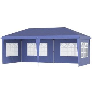 Outsunny Garden Gazebo 6x3 m ρυθμιζόμενο ύψος με αφαιρούμενους τοίχ...
