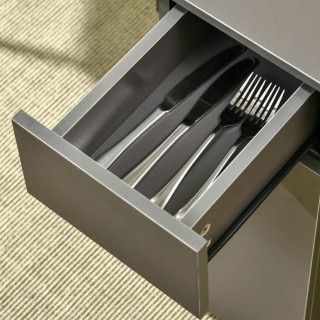 Τραπεζαρία HOMCOM Πτυσσόμενη ορθογώνια μοριοσανίδα με 2 συρτάρια, ν...