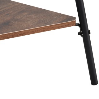 Δέντρο κρεμάστρα Homcom με 2 μαύρα και καφέ ράφια σε μέταλλο και ξύ...