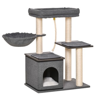 PawHut Cat Scratching Post Tree με κρεβάτι, αιώρα, σπιτάκι και στύλ... PawHut Cat Scratching Post Tree με κρεβάτι, αιώρα, σπιτάκι και στύλ...
