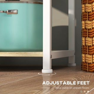 HOMCOM Ντουλάπι Κουζίνας Μοντέρνα με 4 Ράφια με Καλάθι και Γάντζους...