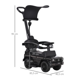 HOMCOM Push Car Model Mercedes-Benz G350 for Children, Μαύρο 370-162BK