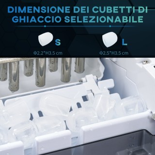 Αυτοκαθαριζόμενη παγομηχανή με 9 κύβους σε 6-12 λεπτά, από PP και α...