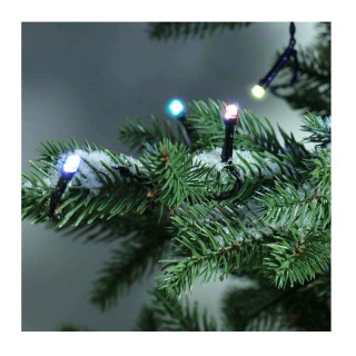 1000 Χριστουγεννιάτικα LED Πολύχρωμα Λαμπάκια 55 m σε Σειρά με Πράσ...