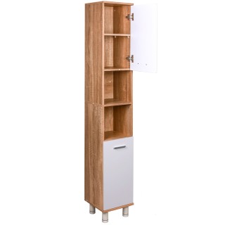 Shally Dogan Κινητό Έπιπλο Λευκό + Δρυς Στενό Ντουλάπι Εξοικονόμησ... Shally Dogan Κινητό Έπιπλο Λευκό + Δρυς Στενό Ντουλάπι Εξοικονόμησ...