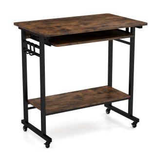 Πολυλειτουργικό Κινητό Γραφείο Υπολογιστή με Ρόδες 80 x 50 x 78 cm ... Πολυλειτουργικό Κινητό Γραφείο Υπολογιστή με Ρόδες 80 x 50 x 78 cm ...