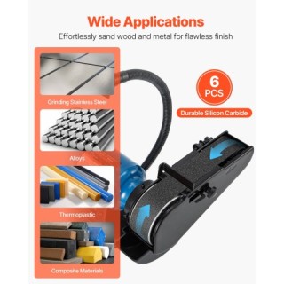 VEVOR Σετ 6 Ταινιών Τριβής 50 x 1830mm για Λείανση (120-1000 Grit) ...