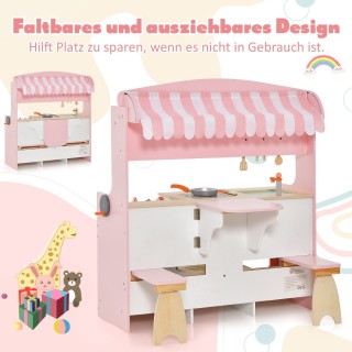 Costway Διπλής Όψης Παιδική Κουζίνα Εστιατορίου με Αξεσουάρ - Ιδαν... Costway Διπλής Όψης Παιδική Κουζίνα Εστιατορίου με Αξεσουάρ - Ιδαν...