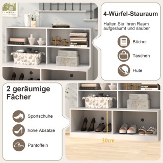 Costway Συρταριέρα Παπουτσιών 6 Θέσεων 2-σε-1 Ράφι & Παγκάκι Οργάνω... Costway Συρταριέρα Παπουτσιών 6 Θέσεων 2-σε-1 Ράφι & Παγκάκι Οργάνω...