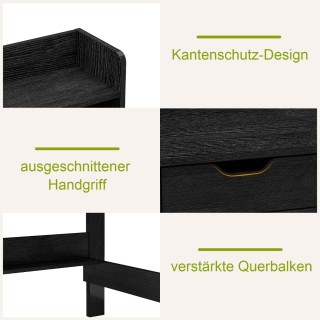 Costway Γραφείο Υπολογιστή με Ενσωματωμένο Σταθμό Φόρτισης και Αποθ...