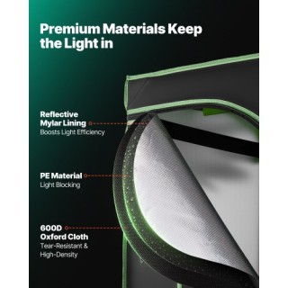 VEVOR Εσωτερική Σκηνή Καλλιέργειας 60 x 60 x 180 εκ., 600D Ανακλαστ... VEVOR Εσωτερική Σκηνή Καλλιέργειας 60 x 60 x 180 εκ., 600D Ανακλαστ...