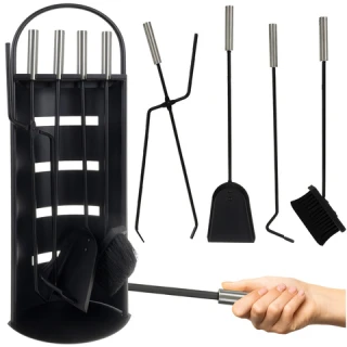 Kaminer 5-in-1 Kaminbesteck-Set Schwarz 25971 Kaminer 5-in-1 Kaminbesteck-Set Schwarz 25971