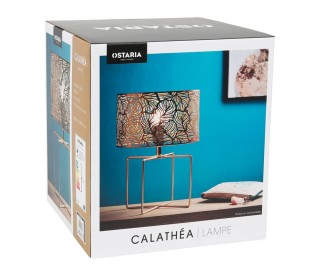 Ostaria Λάμπα μεταλλική διάτρητη Calathea χρυσή e27 max.40w 220-240...