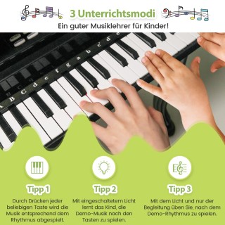 Costway  Παιδικό Παιχνίδι Πιάνο με 37 Πλήκτρα και LED Φωτισμό - Πολ...