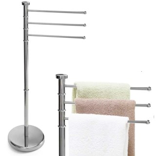 BAKAJI Βάση Πετσέτας Μπάνιου Μιλάνο με 3 Βραχίονες από Χρωμιωμένο Μ... BAKAJI Βάση Πετσέτας Μπάνιου Μιλάνο με 3 Βραχίονες από Χρωμιωμένο Μ...