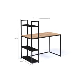 Γραφείο - Βιβλιοθήκη από Ξύλο & Μέταλλο με 3 Ράφια 113 x 64 x 120 c... Γραφείο - Βιβλιοθήκη από Ξύλο & Μέταλλο με 3 Ράφια 113 x 64 x 120 c...