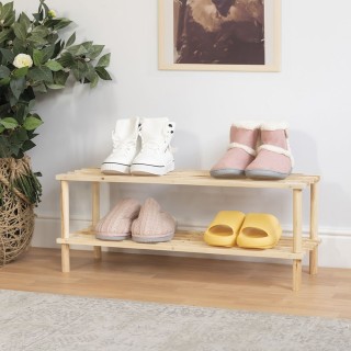 Galileo Ανοιχτή παπουτσοθήκη με 2 ράφια από ξύλο έλατου 74x26,5x29,... Galileo Ανοιχτή παπουτσοθήκη με 2 ράφια από ξύλο έλατου 74x26,5x29,...