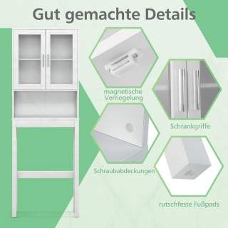 Costway Ελεύθερη ντουλάπα μπάνιου ράφι τουαλέτας πάνω από την τουα... Costway Ελεύθερη ντουλάπα μπάνιου ράφι τουαλέτας πάνω από την τουα...