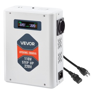 VEVOR Μετατροπέας Τάσης 2000VA, 110V σε 220V, με Διπλή Έξοδο EU, US...