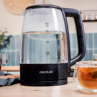 Βραστήρας Νερού 1,7L με Γυάλινο Σώμα 2200W Μαύρο CEC-00169 Cecotec Βραστήρας Νερού 1,7L με Γυάλινο Σώμα 2200W Μαύρο CEC-00169 Cecotec