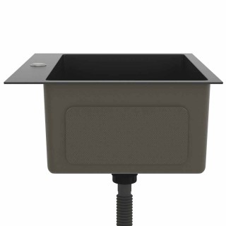 vidaXL Χειροποίητος Νεροχύτης Κουζίνας από  Ανοξείδωτο Ατσάλι,Μαύρο...