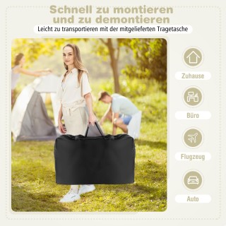 Costway Πολυλειτουργική Κούνια με Ρυθμιζόμενο Ύψος & Μαλακή Στρώση ...