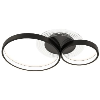 HOMCOM Μοντέρνα Μαύρη LED Οροφής 3 Δακτυλίων, Ρυθμιζόμενη Φωτεινότη... HOMCOM Μοντέρνα Μαύρη LED Οροφής 3 Δακτυλίων, Ρυθμιζόμενη Φωτεινότη...