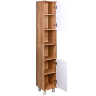 Shally Dogan Κινητό Έπιπλο Λευκό + Δρυς Στενό Ντουλάπι Εξοικονόμησ... Shally Dogan Κινητό Έπιπλο Λευκό + Δρυς Στενό Ντουλάπι Εξοικονόμησ...