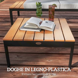 Outsunny Σετ Κήπου 4 Τεμαχίων με 2 Καναπέδες 2 Θέσεων και 2 Τραπεζά...