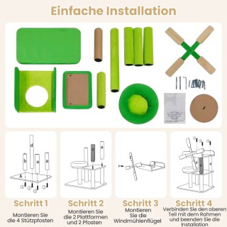 Costway Πολυτελές Ονυχοδρόμιο Γάτας με Πολλαπλά Επίπεδα και Περιστρ... Costway Πολυτελές Ονυχοδρόμιο Γάτας με Πολλαπλά Επίπεδα και Περιστρ...