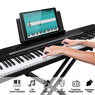 BAKAJI Επαγγελματική Πιανόλα με 88 Βαρυκεντρισμένα Πλήκτρα και Πεντ...