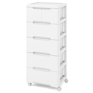 Costway Κατακόρυφη Ντουλάπα Αποθήκευσης με 6 Συρτάρια JV11500WH