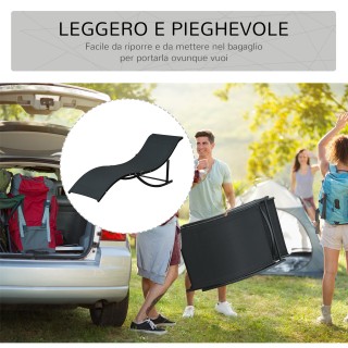 Outsunny Σετ 2 Πτυσσόμενες Ξαπλώστρες Κήπου, Ξαπλώστρες Αλουμινίου ...