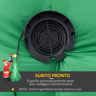 Χριστουγεννιάτικο Φουσκωτό Άγιου Βασίλη με φωτάκια LED HOMCOM 844-3... Χριστουγεννιάτικο Φουσκωτό Άγιου Βασίλη με φωτάκια LED HOMCOM 844-3...