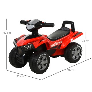 HOMCOM Quad Toy για 18-36 μήνες με άδεια GOODYEAR Παιδιά με ρεαλιστ...