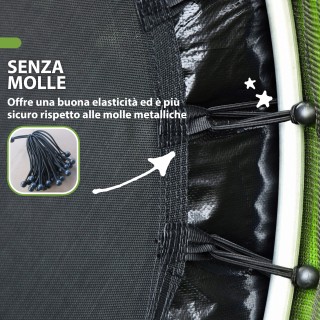 HOMCOM Τραμπολίνο για Παιδιά 3-6 Ετών με Δίχτυ Προστασίας, 6 Στήλες...