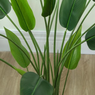 HOMCOM Τεχνητό Φυτό Πουλί του Παραδείσου 140 εκ. με 20 Φύλλα 830-94...