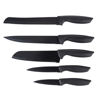 Galileo Σετ 5 μαχαιριών από ανοξείδωτο ατσάλι με μαύρη βάση SChef 5...
