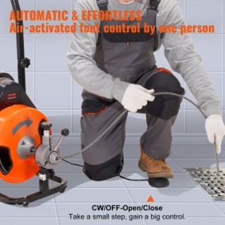 Ηλεκτρικό Μηχάνημα Καθαρισμού Αποχέτευσης VEVOR 50 FT x 3/8 In Auto... Ηλεκτρικό Μηχάνημα Καθαρισμού Αποχέτευσης VEVOR 50 FT x 3/8 In Auto...