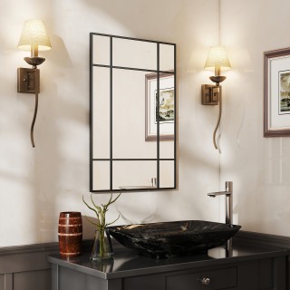 HOMCOM Καθρέφτης Τοίχου Στυλ Παράθυρο με Κατακόρυφη και Οριζόντια Τ... HOMCOM Καθρέφτης Τοίχου Στυλ Παράθυρο με Κατακόρυφη και Οριζόντια Τ...