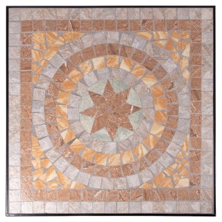 Galileo Τετράγωνο εξωτερικό τραπέζι 83x83x75 cm από σίδερο με κεραμ...