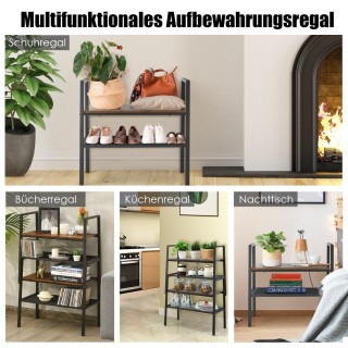 Costway 2-επίπεδο ράφι αποθήκευσης, ξύλινο και μεταλλικό πλέγμα, συ... Costway 2-επίπεδο ράφι αποθήκευσης, ξύλινο και μεταλλικό πλέγμα, συ...