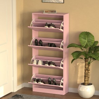 BAKAJI Ντουλάπα παπουτσιών 4 φύλλων με ράφια διπλού βάθους και λαβ... BAKAJI Ντουλάπα παπουτσιών 4 φύλλων με ράφια διπλού βάθους και λαβ...